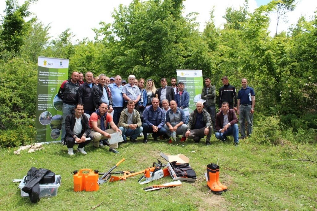 Training on safety and handling of forestry tools