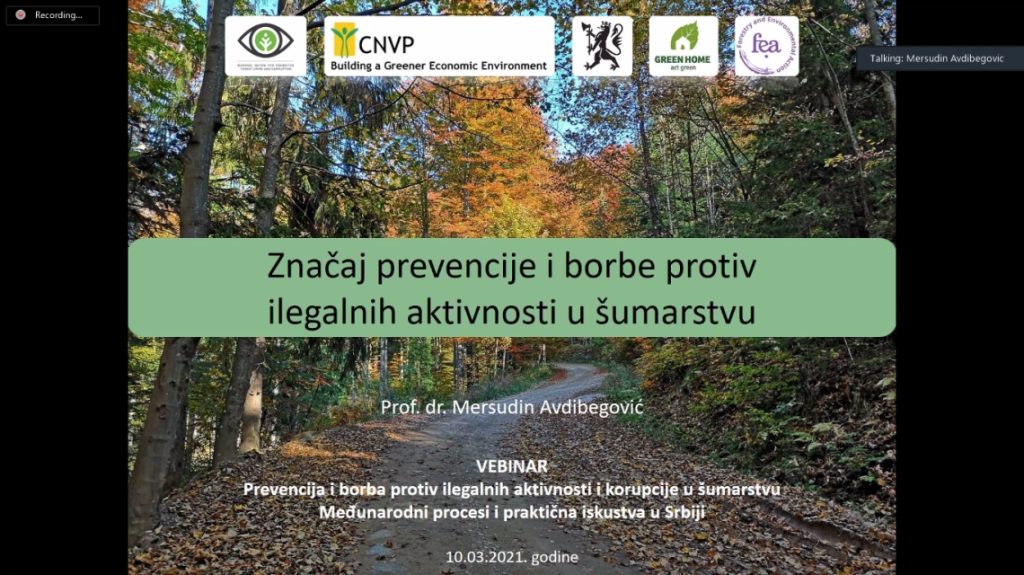 Webinar on prevention and fight against forest illegal activities and corruption in Serbia