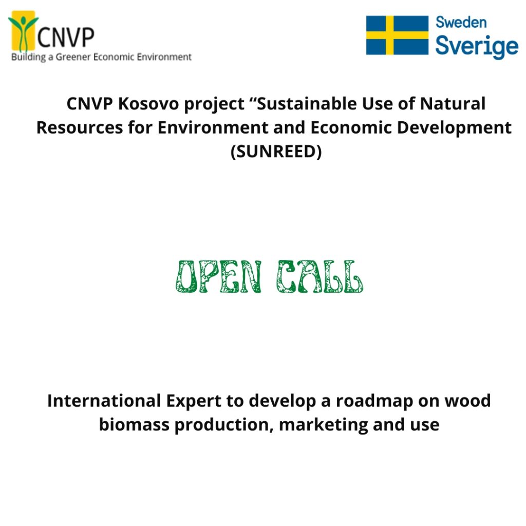 International Expert to develop a roadmap on wood biomass production, marketing and use