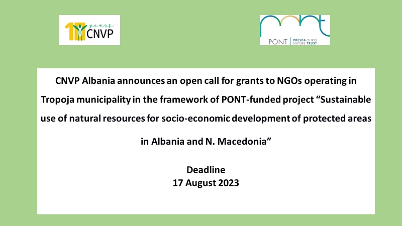 Thirrje per projekt propozime – Open call for Project Proposals