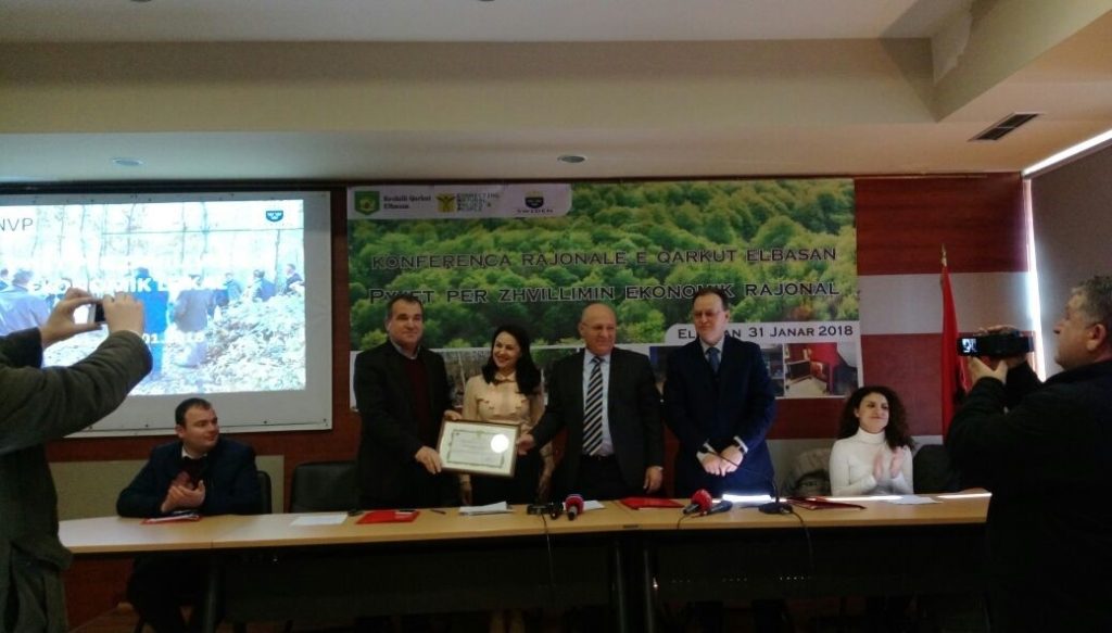 CNVP Albania receives certificate of gratitude from Elbasan Regional Council